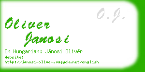 oliver janosi business card