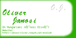 oliver janosi business card